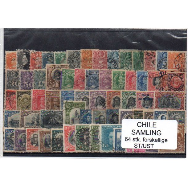 Chile Samling 64 Stk. Stemplet/Ustemplet
