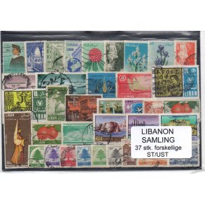 Libanon Samling - 37 Stk. Stemplet/Ustemplet