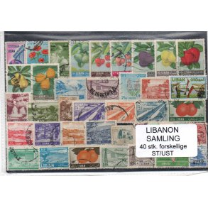 Libanon Samling - 40 Stk. Stemplet/Ustemplet