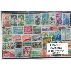 Libanon Samling - 39 Stk. Stemplet/Ustemplet