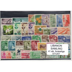 Libanon Samling - 41 Stk. Stemplet/Ustemplet