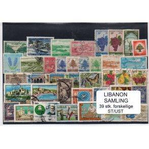 Libanon Samling - 39 Stk. Stemplet/Ustemplet