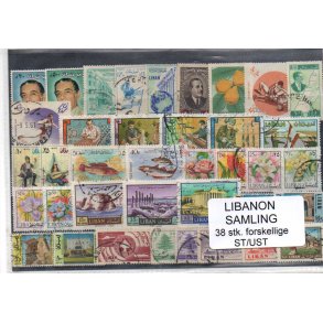 Libanon Samling - 38 Stk. Stemplet/Ustemplet