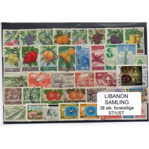Libanon Samling - 38 Stk. Stemplet/Ustemplet