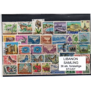 Libanon Samling - 36 Stk. Stemplet/Ustemplet