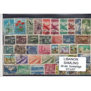 Libanon Samling - 39 Stk. Stemplet/Ustemplet