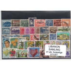 Libanon Samling - 41 Stk. Stemplet/Ustemplet