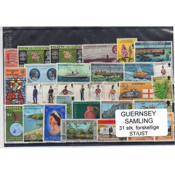 Guernsey Samling - 31 Stk Stemplet/ustemplet