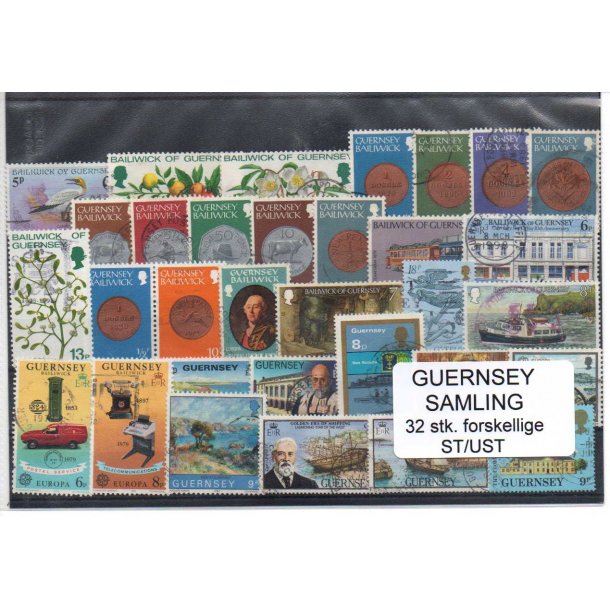 Guernsey Samling - 32 Stk Stemplet/ustemplet