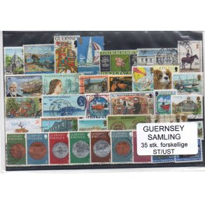 Guernsey Samling - 35 Stk Stemplet/Ustemplet