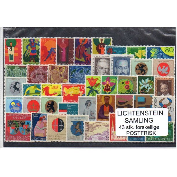 Lichtenstein Samling 43 Stk. Postfrisk