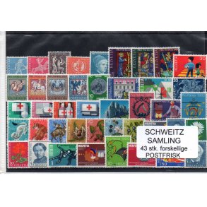 Schweiz Samling - 43 stk Postfrisk