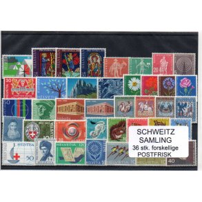 Schweiz Samling - 36 stk Postfrisk