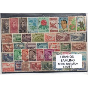 Libanon Samling - 40 Stk. Stemplet/Ustemplet