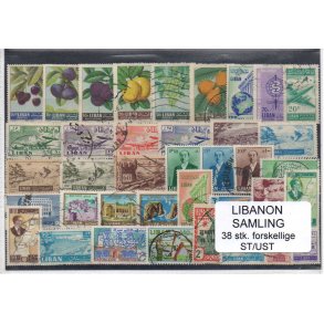 Libanon Samling - 38 Stk. Stemplet/Ustemplet
