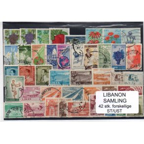 Libanon Samling - 42 Stk. Stemplet/Ustemplet