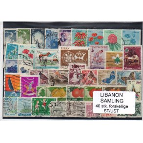 Libanon Samling - 40 Stk. Stemplet/Ustemplet