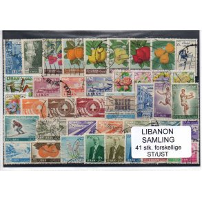Libanon Samling - 41 Stk. Stemplet/Ustemplet