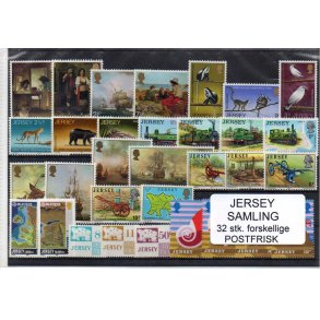 Jersey Samling - 32 stk. Postfrisk
