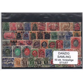 Danzig Samling - 50 Stk. Forskellige Stemplet/Ustemplet