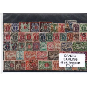 Danzig Samling - 48 Stk. Forskellige Stemplet/Ustemplet