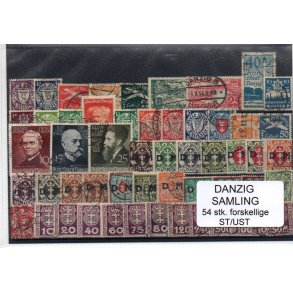 Danzig Samling - 54 Stk. Forskellige Stemplet/Ustemplet