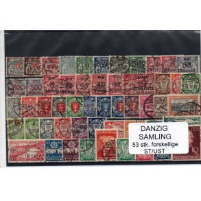 Danzig Samling - 53 Stk. Forskellige Stemplet/Ustemplet