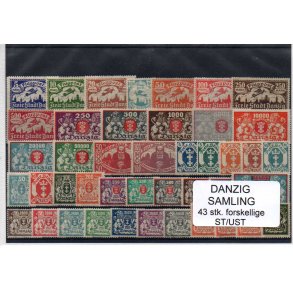 Danzig Samling - 43 Stk. Forskellige Ustemplet