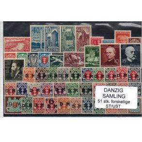 Danzig Samling - 51 Stk. Forskellige Ustemplet