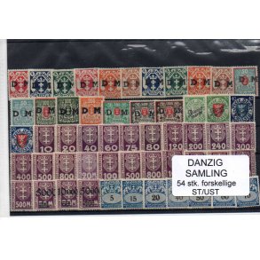 Danzig Samling - 54 Stk. Forskellige Ustemplet