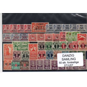 Danzig Samling - 50 Stk. Forskellige Ustemplet