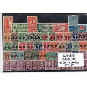 Danzig Samling - 52 Stk. Forskellige Ustemplet