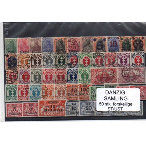 Danzig Samling - 50 Stk. Forskellige Stemplet/Ustemplet