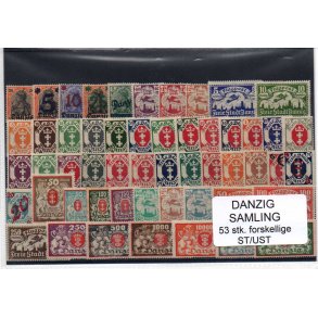 Danzig Samling - 53 Stk. Forskellige Ustemplet