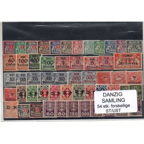 Danzig Samling - 54 Stk. Forskellige Ustemplet