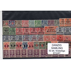 Danzig Samling - 52 Stk. Forskellige Ustemplet