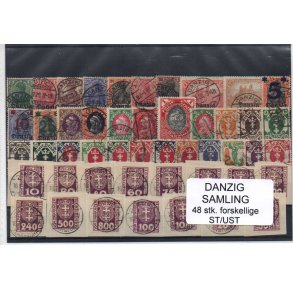 Danzig Samling - 48 Stk. Forskellige Stemplet