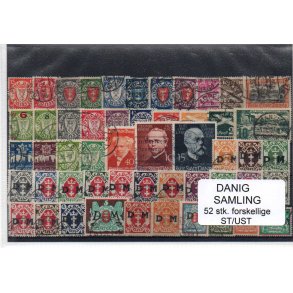 Danzig Samling - 52 Stk. Forskellige Stemplet