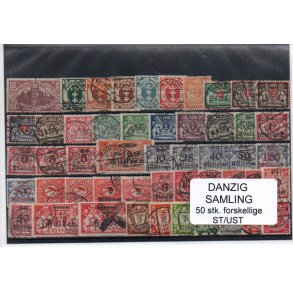 Danzig Samling - 50 Stk. Forskellige Stemplet