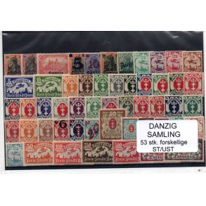 Danzig Samling - 53 Stk. Forskellige Ustemplet