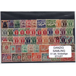Danzig Samling - 51 Stk. Forskellige Ustemplet