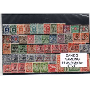 Danzig Samling - 53 Stk. Forskellige Ustemplet
