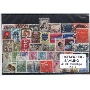 Luxenburg Samling 40 Stk. Forskellige Stemplet