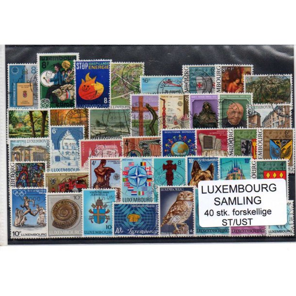 Luxenburg Samling 40 Stk. Forskellige Stemplet