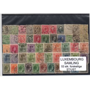 Luxenburg Samling 53 Stk. Forskellige Stemplet