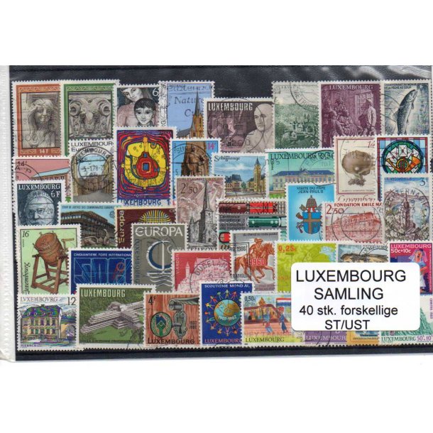 Luxembourg Samling 40 Stk. Forskellige Stemplet