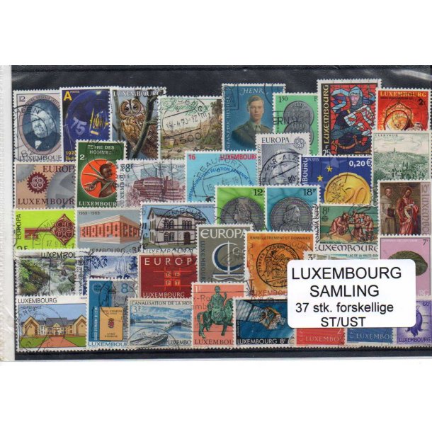 Luxembourg Samling 37 Stk. Forskellige Stemplet
