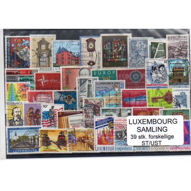 Luxembourg Samling 39 Stk. Forskellige Stemplet