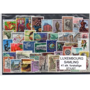 Luxembourg Samling 41 Stk. Forskellige Stemplet