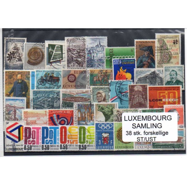 Luxembourg Samling 38 Stk. Forskellige Stemplet